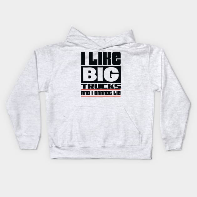 I like big trucks and I cannot lie Kids Hoodie by colorsplash